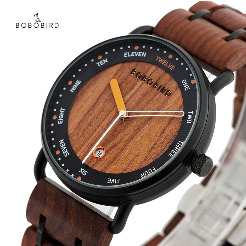 Relógio Masculino Bobo Bird Brand Luxury - Tiger Express