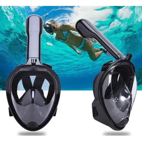 Máscara de Mergulho Snorkel com Suporte para Câmera GoPro - Tiger Express